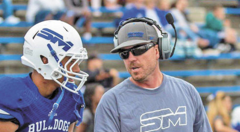 Longtime College of San Mateo football coach Tim Tulloch was named the Bulldogs’ new head coach last Friday, taking over for recently retired head coach Larry Owens. Photo by Patrick Nguyen