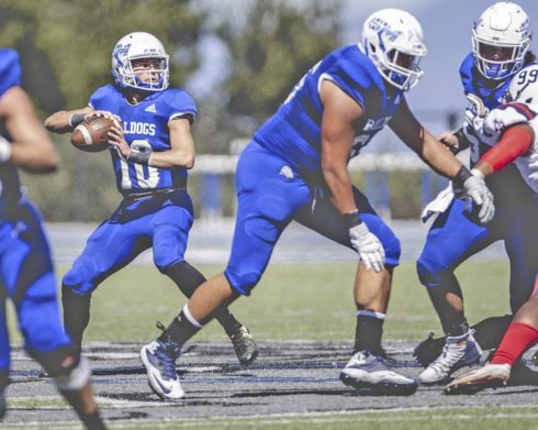 CSM quarterback Luke Bottari helped guide the Bulldogs to the state championship game as a freshman in 2019. CSM enters the 2021 season ranked No.1 in the state in the preseason JC Athletic Bureau poll. Photo by Patrick Nguyen.